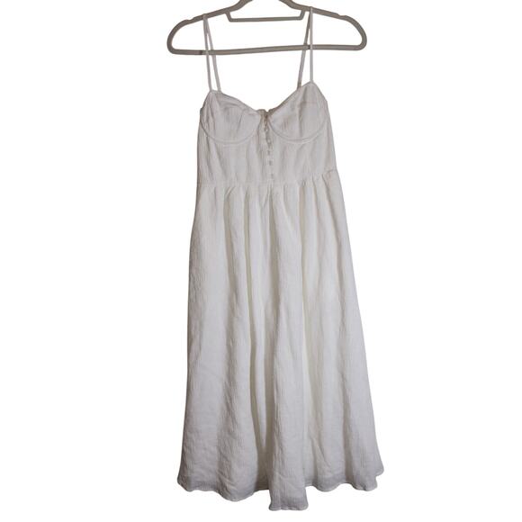 NWT ASTR Women's Ferreira Sweetheart Midi Dress Size L - Picture 1 of 7
